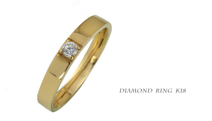 Jewelry i（ジュエリーアイ） 指輪 レディース 18金 ストレート