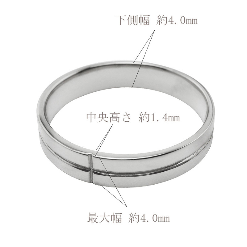 メンズ リング クロス メンズリング プラチナ900 4mm幅 プラチナ Pt900