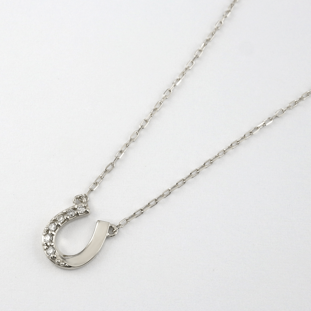 Jewelry i ネックレス レディース 馬蹄 ホースシュー プラチナ