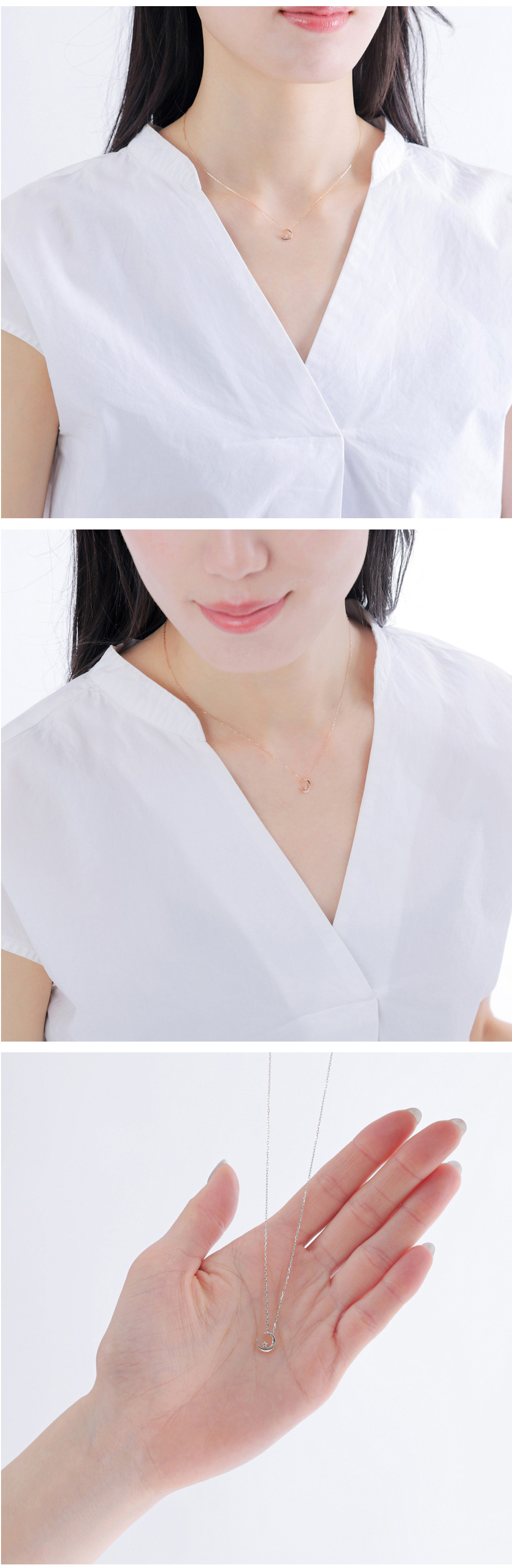 Jewelry i ネックレス レディース ムーン K10 10金 ゴールド 月