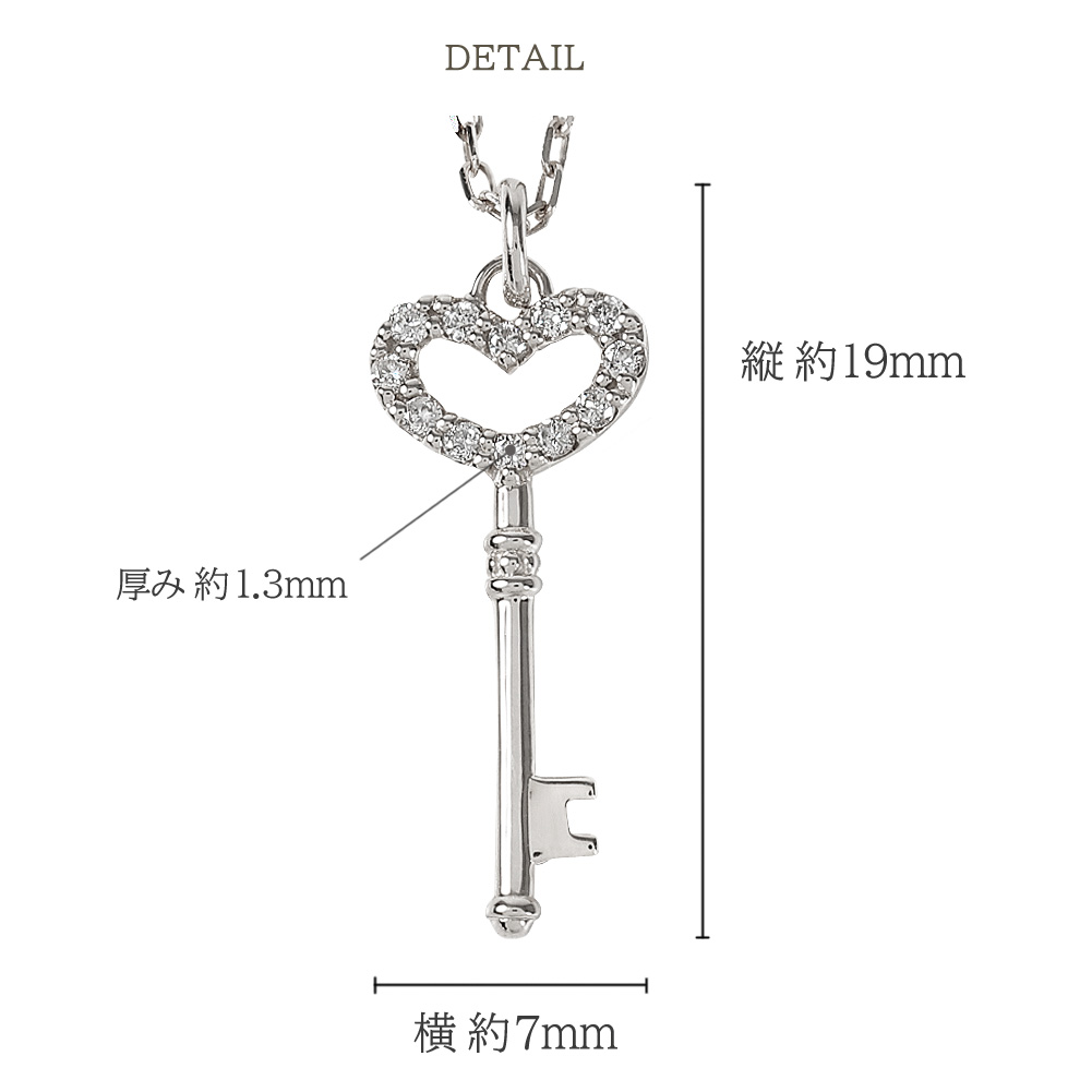 Jewelry i ネックレス レディース キー ペンダント 18金
