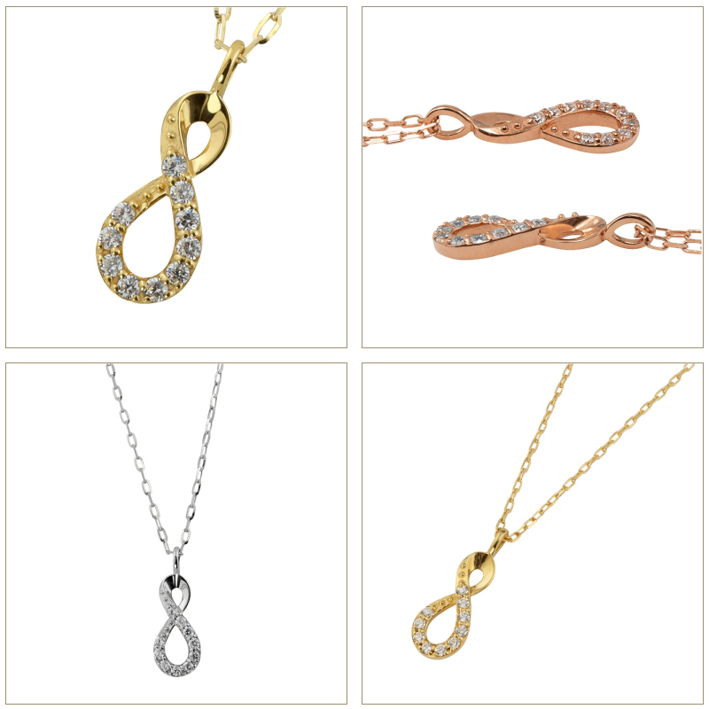 Jewelry i（ジュエリーアイ） インフィニティ ネックレス メンズ 18金