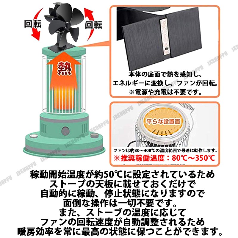 エコファン エコストーブ ストーブファン 薪ストーブ 暖炉 省エネ 電源