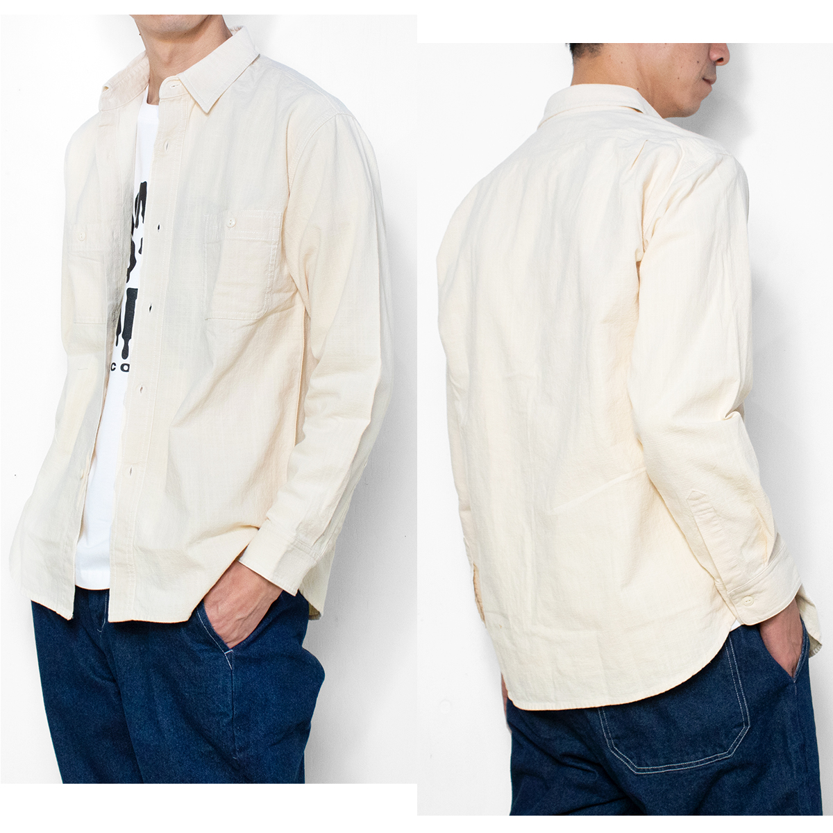BIG MIKE（ビッグマイク） 長袖シャツ メンズ シャンブレーシャツ