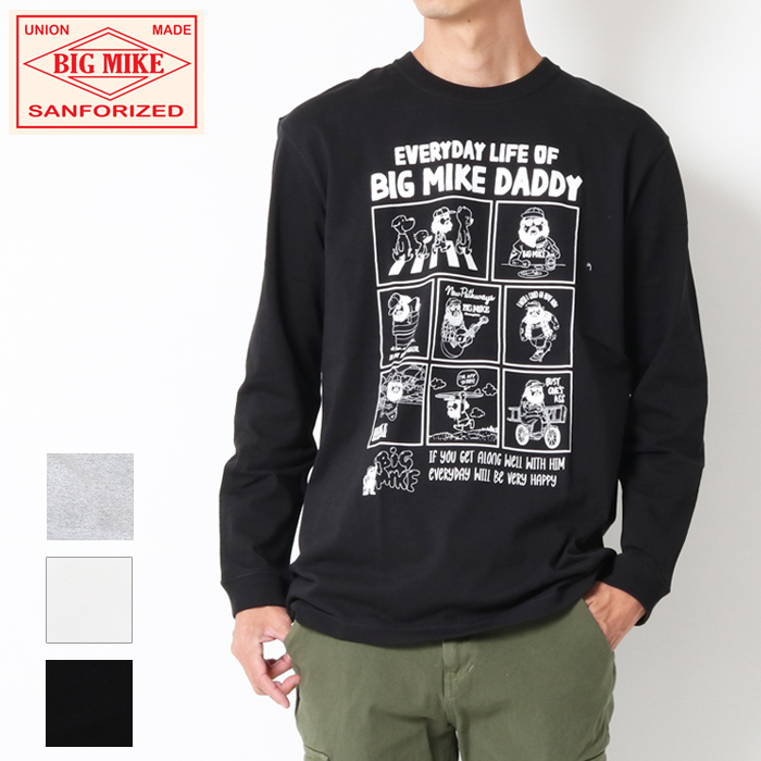 BIG MIKE ビックマイク ニュー オジサン コミック L/S Tシャツ