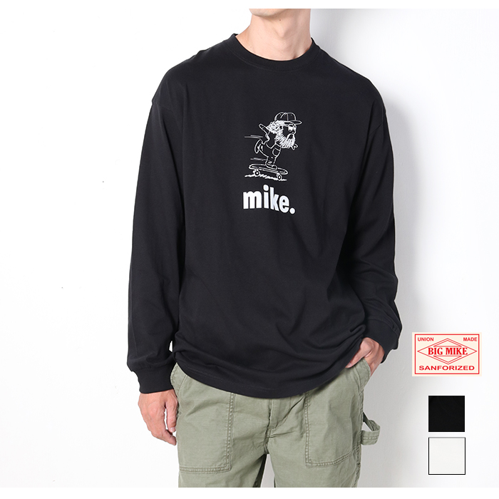 BIG MIKE ビッグマイク スケート オジサン 長袖 プリント ロンT