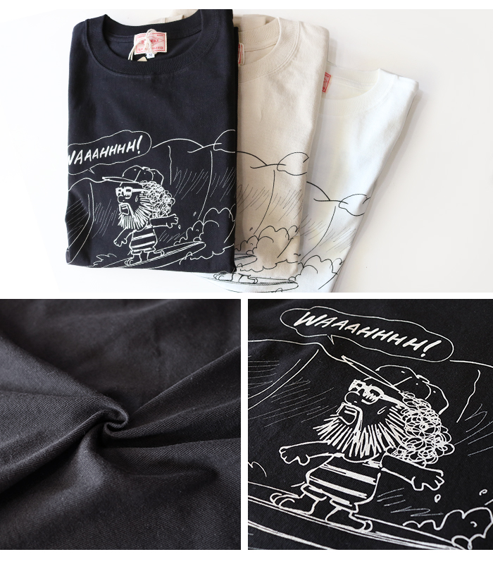 BIG MIKE（ビッグマイク） サーフィン オジサン 長袖 プリント Tシャツ