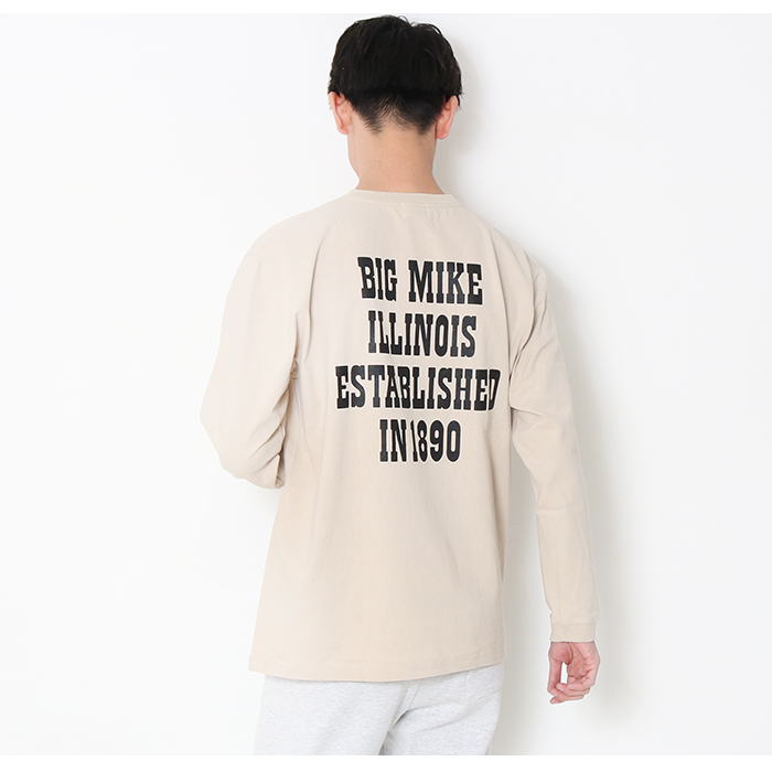 BIG MIKE（ビッグマイク） サーフィン オジサン 長袖 プリント Tシャツ