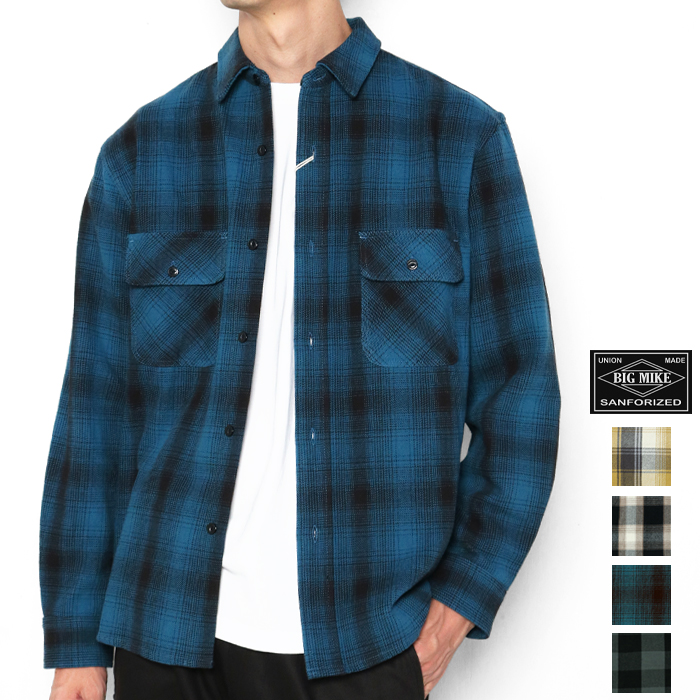 BIG MIKE（ビッグマイク） ネルシャツ メンズ ヘビー フランネルシャツ