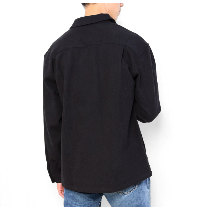 BIG MIKE シャツジャケット メンズ ビッグマイク ヘビー フランネル ジップ 秋服 アウター ライトアウター 羽織り 襟 アメカジ カジュアル ブランド シンプル 102535800 BIG MIKE（ビッグマイク） ビックマイク ジップ シャツジャケット