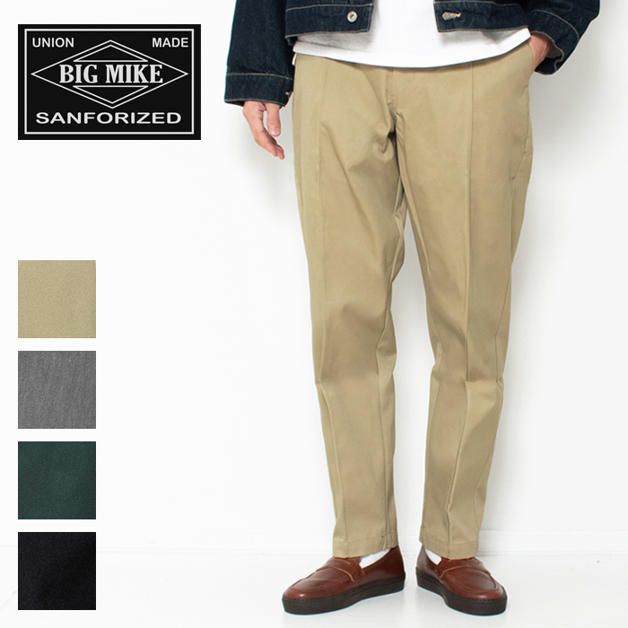 BIG MIKE（ビッグマイク） チノパン メンズ ピンタック チノパンツ