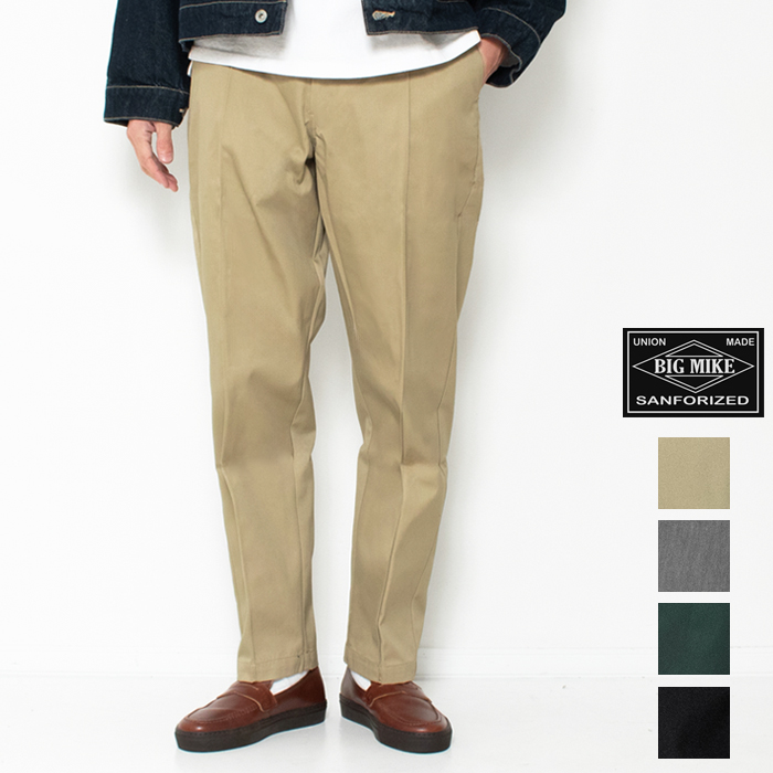 BIG MIKE（ビッグマイク） チノパン メンズ ピンタック チノパンツ