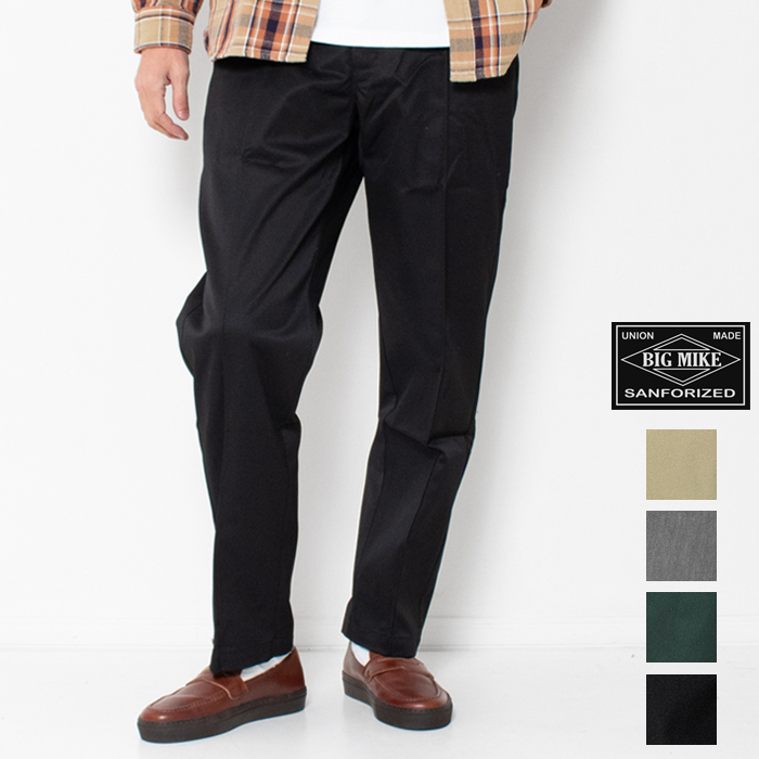 BIG MIKE（ビッグマイク） チノパン メンズ ピンタック チノパンツ