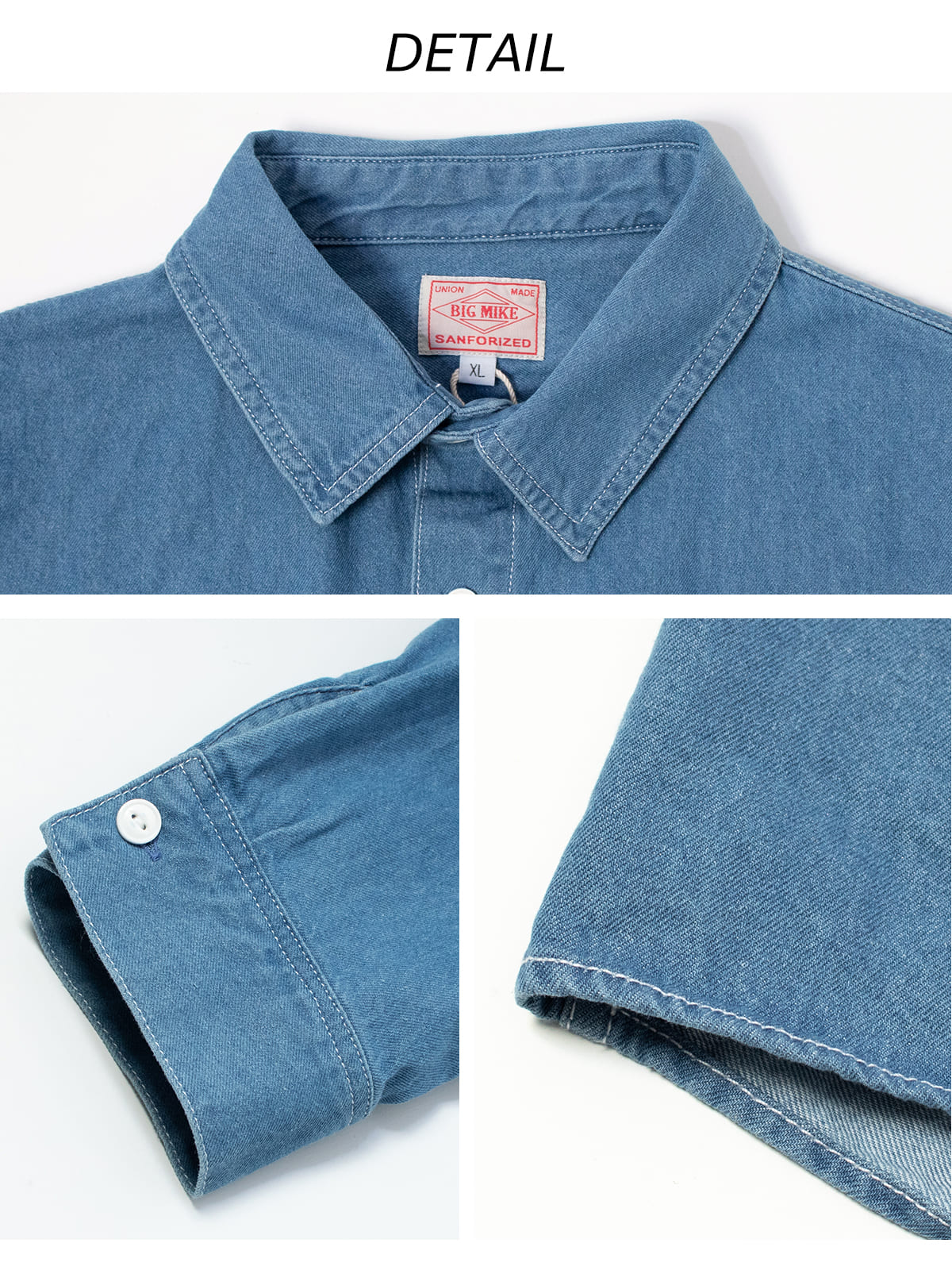 BIG MIKE（ビッグマイク） デニムシャツ メンズ 長袖 シャツ デニム