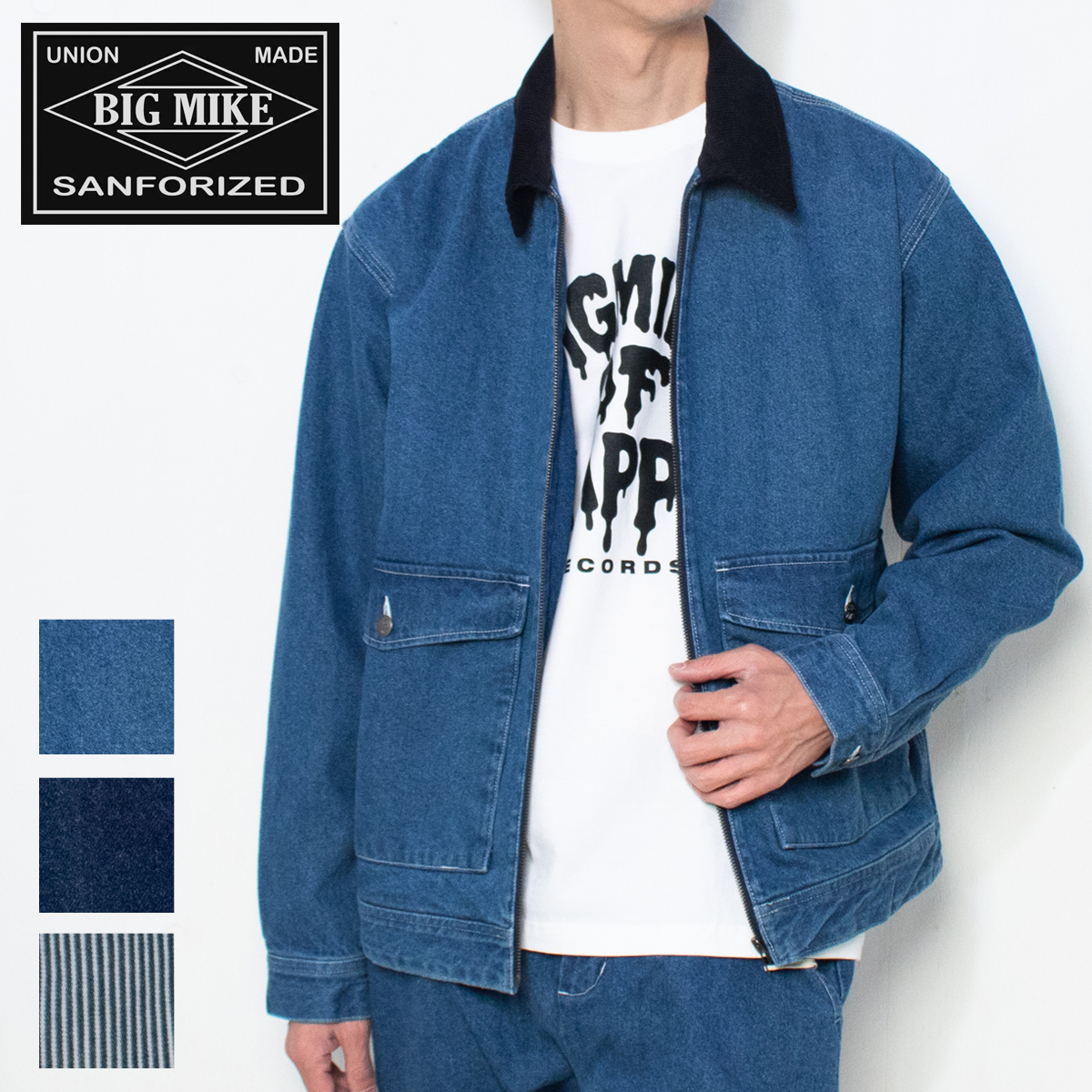 BIG MIKE（ビッグマイク） カバーオール デニム ヒッコリー メンズ