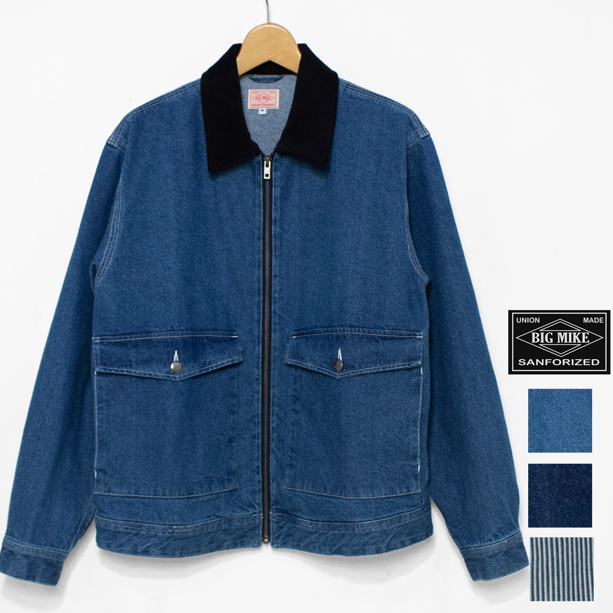 BIG MIKE（ビッグマイク） カバーオール デニム ヒッコリー メンズ