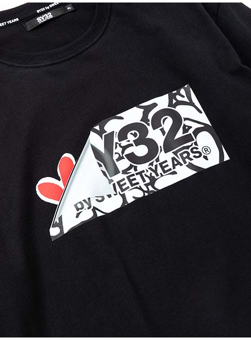 SY32 by SWEETYEARS HEART DRIP BOX LOGO L/S TEE 13535J Tシャツ tシャツ ロンt 長袖 メンズ｜jxt-style｜07