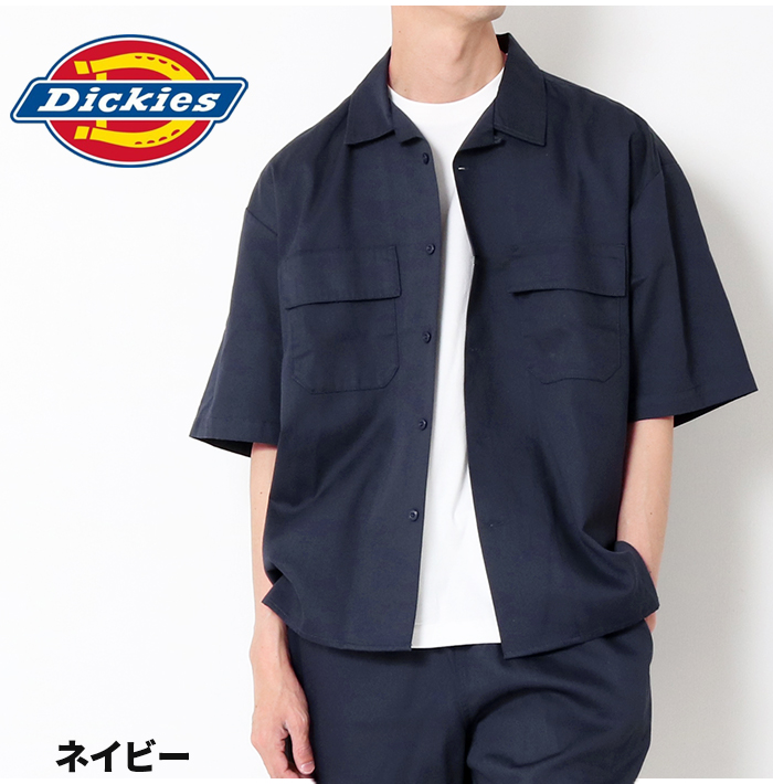 ディッキーズ メンズ シャツ トップス Shirt NAVY-