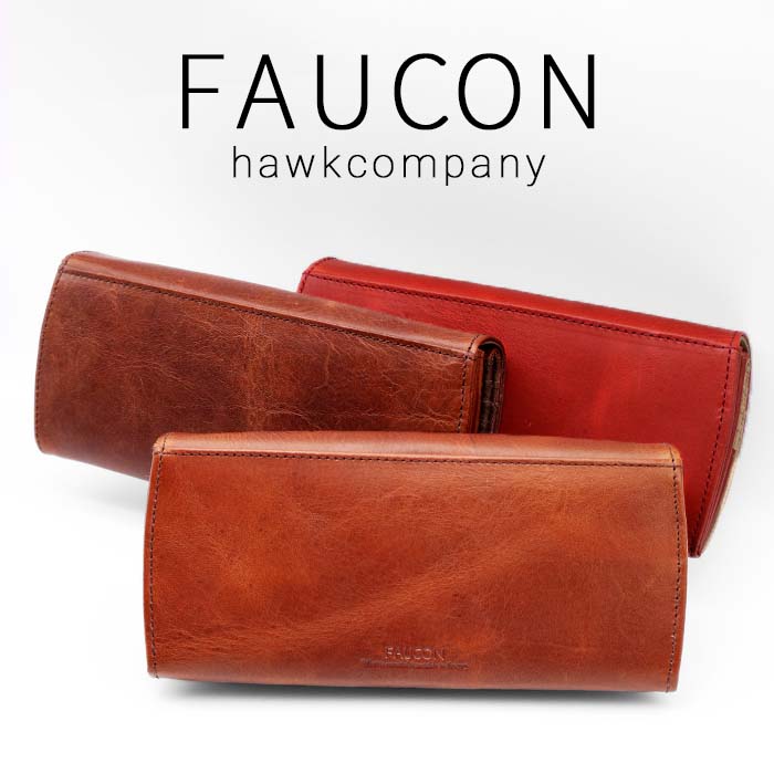 HawkCompany ホークカンパニー h.k.c. FAUCON フォコン ダブルフラップレザーロングウォレット 3417 長財布 財布 L字チャック 皮 革 イタリアレザー :hawkcompany gwl1:jxt style