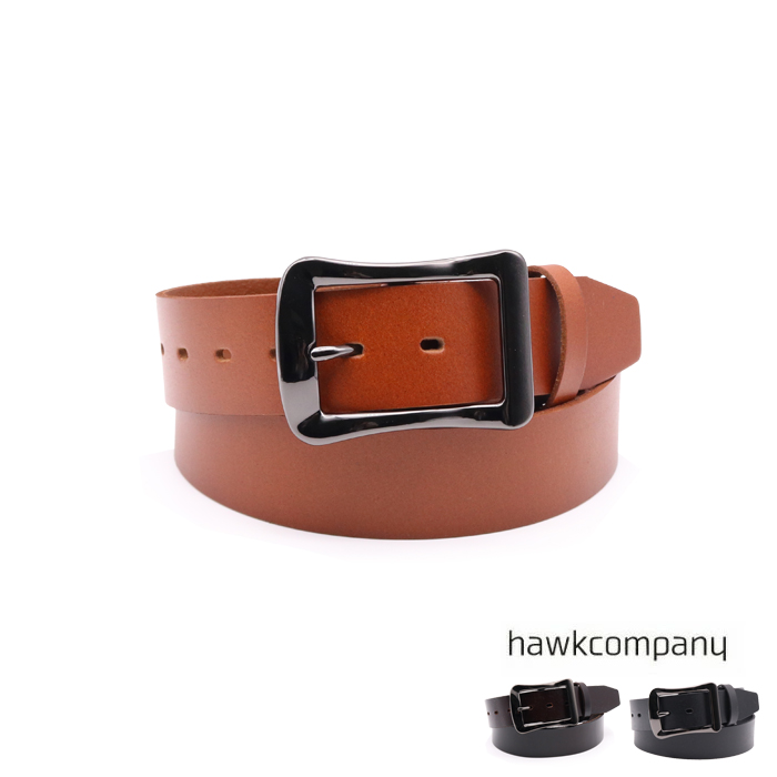 Hawk Company（ホークカンパニー） レザーベルト 本革 メンズ ブラック