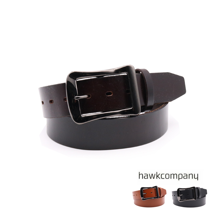 Hawk Company（ホークカンパニー） レザーベルト 本革 メンズ ブラック