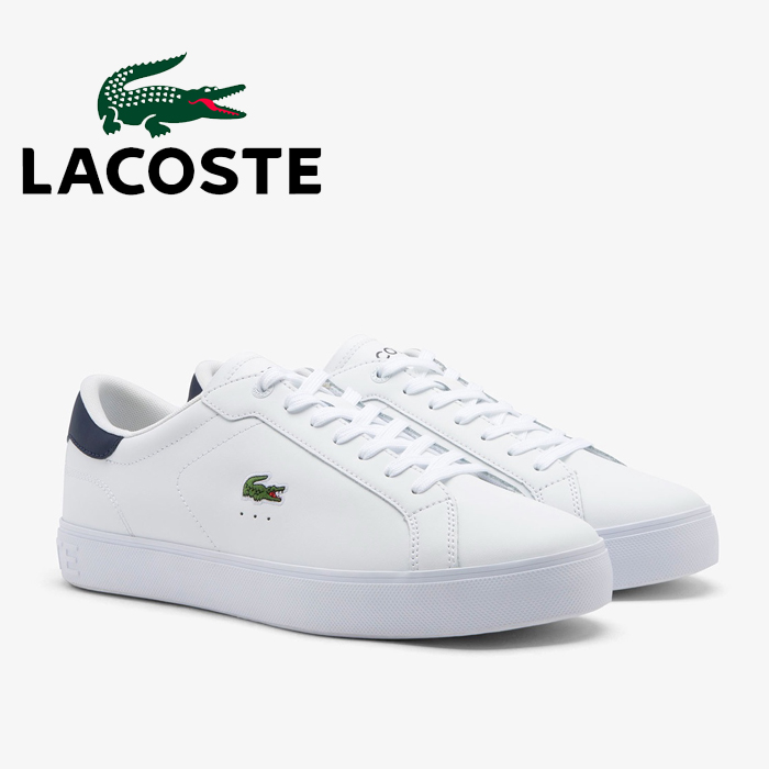 ラコステ スニーカー 白 メンズ シューズ 靴 LACOSTE 50SMA0152 きれいめ シンプル ローカット ホワイト×ネイビー ブランド 大人 キレカジ 通勤 スポーツ プレゼント 定番 おしゃれ ワニ ロゴ ホワイト LACOSTE（ラコステ） スニーカー 白 メンズ 靴 50SMA0152 きれいめ