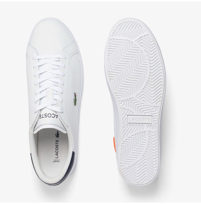 ラコステ スニーカー 白 メンズ シューズ 靴 LACOSTE 50SMA0152 きれいめ シンプル ローカット ホワイト×ネイビー ブランド 大人 キレカジ 通勤 スポーツ プレゼント 定番 おしゃれ ワニ ロゴ ホワイト LACOSTE（ラコステ） スニーカー 白 メンズ 靴 50SMA0152 きれいめ