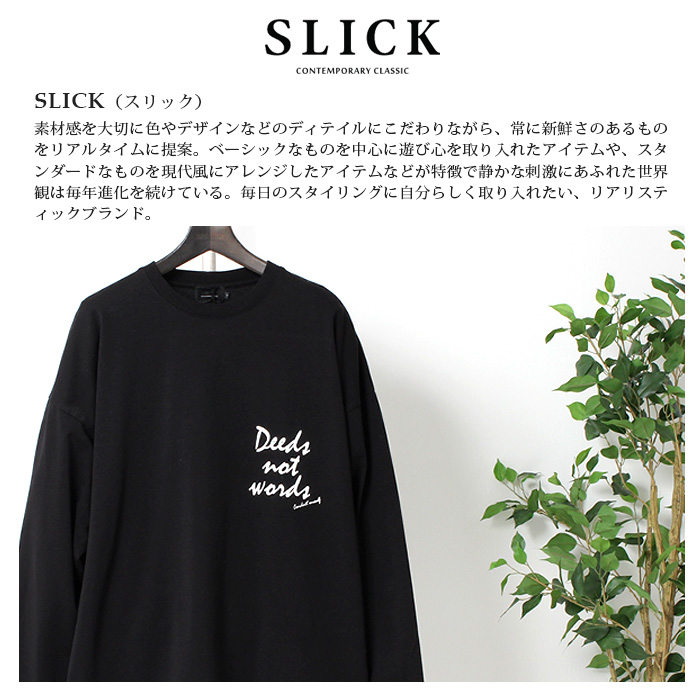 SLICK スリック ドロップショルダー プリントTシャツ 5155708 t