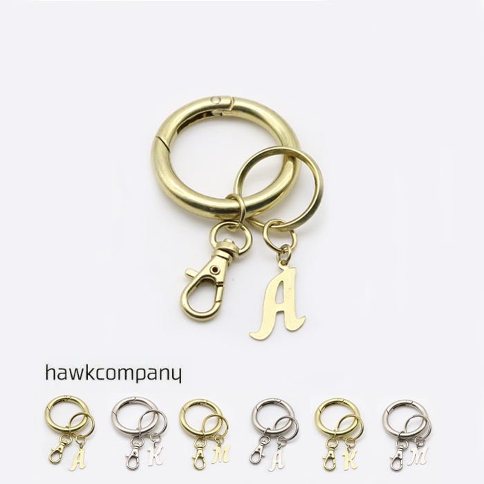 HawkCompany ホークカンパニー イニシャル キーホルダー 6278 真鍮