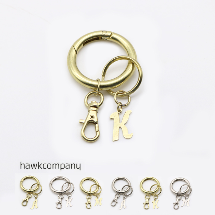 HawkCompany ホークカンパニー イニシャル キーホルダー 6278 真鍮