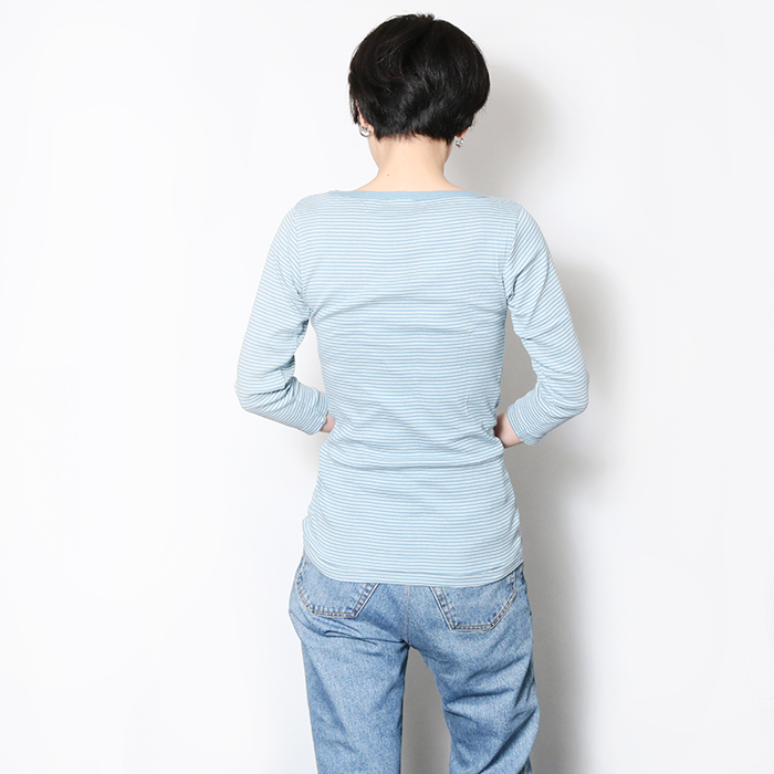 Liberators7部丈カットソー セール】リブカタボタンボート7分袖/828001（Tシャツ/カットソー