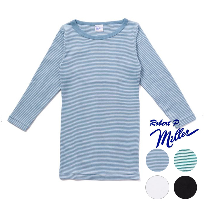 ロバートピーミラー パネルリブ ボートネック 820C Tシャツ 七分