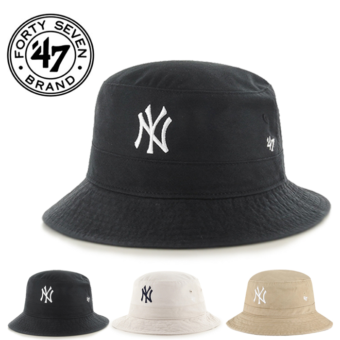 47brand フォーティーセブンブランド NY ヤンキース バケットハット [Lot/B-BKT17GWF] ニューヨーク バケハ 帽子 ユニセックス