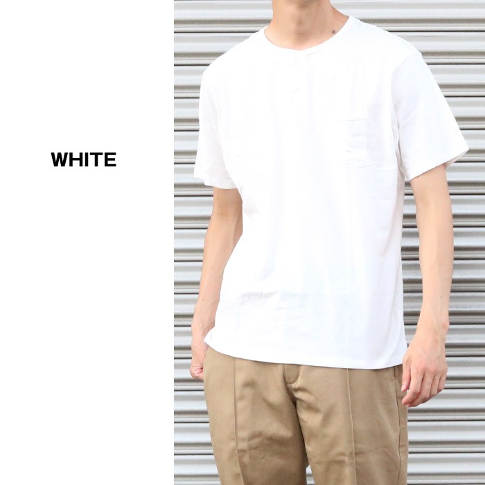 BROWN BAG LIQUOR ブラウンバッグリカー ヘンリーネック 胸ポケット T