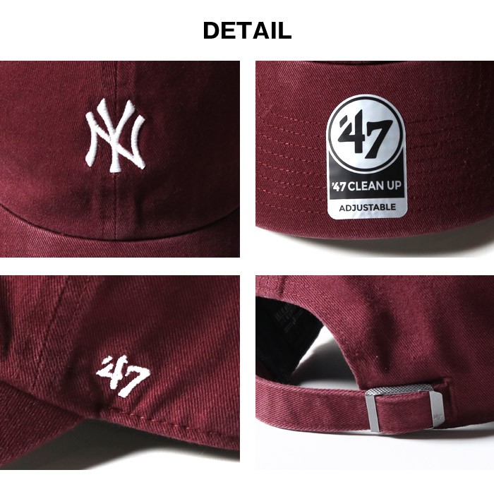 47brand フォーティーセブンブランド NY チビロゴ キャップ Yankees BaseRunner '47 CLEAN UP  フォーティーセブン 帽子 メンズ レディース B-BSRNR17GWS