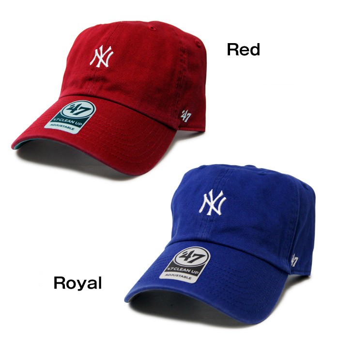 47brand フォーティーセブンブランド NY チビロゴ キャップ Yankees BaseRunner '47 CLEAN UP  フォーティーセブン 帽子 メンズ レディース B-BSRNR17GWS
