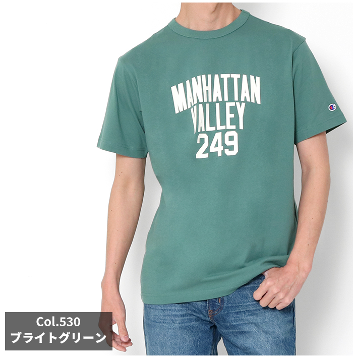 【THOM BROWNE-2024FW】 メンズ 半袖 Tシャツ - グリーン Champion チャンピオン メンズ 半袖Tシャツ 綿100% 天竺素材
