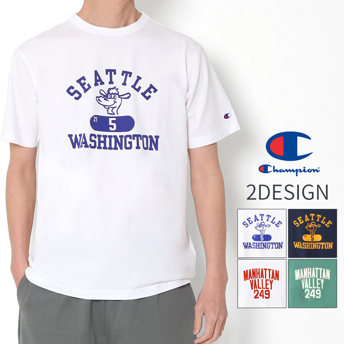 Champion チャンピオン メンズ 半袖Tシャツ 綿100％ 天竺素材
