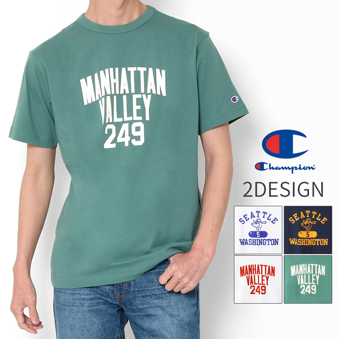 Champion チャンピオン メンズ 半袖Tシャツ 綿100％ 天竺素材