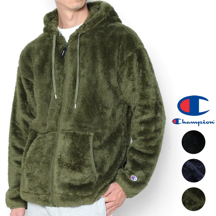 Champion（チャンピオン） もこもこ ボアブルゾン フリース ジップ