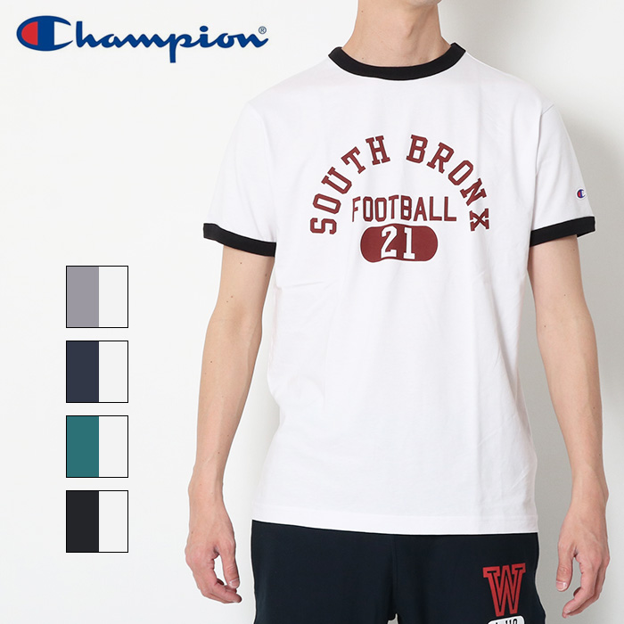 チャンピオン Champion ショートスリーブTシャツ C3-X345 tシャツ Tシャツ 半袖 メンズ トップス 春 夏 グレー ホワイト ブラック | Champion