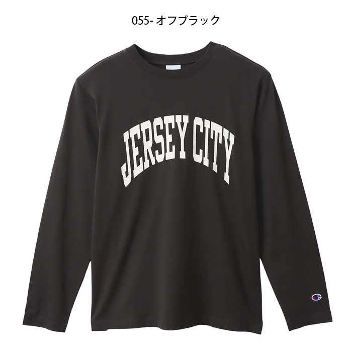 チャンピオン Champion 長袖 プリントTシャツ メンズ ロンT tシャツ カレッジロゴ シンプル クルーネック USAコットン 綿100％ ブランド C3-Y424｜jxt-style｜09