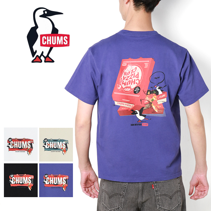 t.kuma101さま専用 CHUMS チャムス Tシャツ メンズ 半袖 ピザ グラフィック CH01