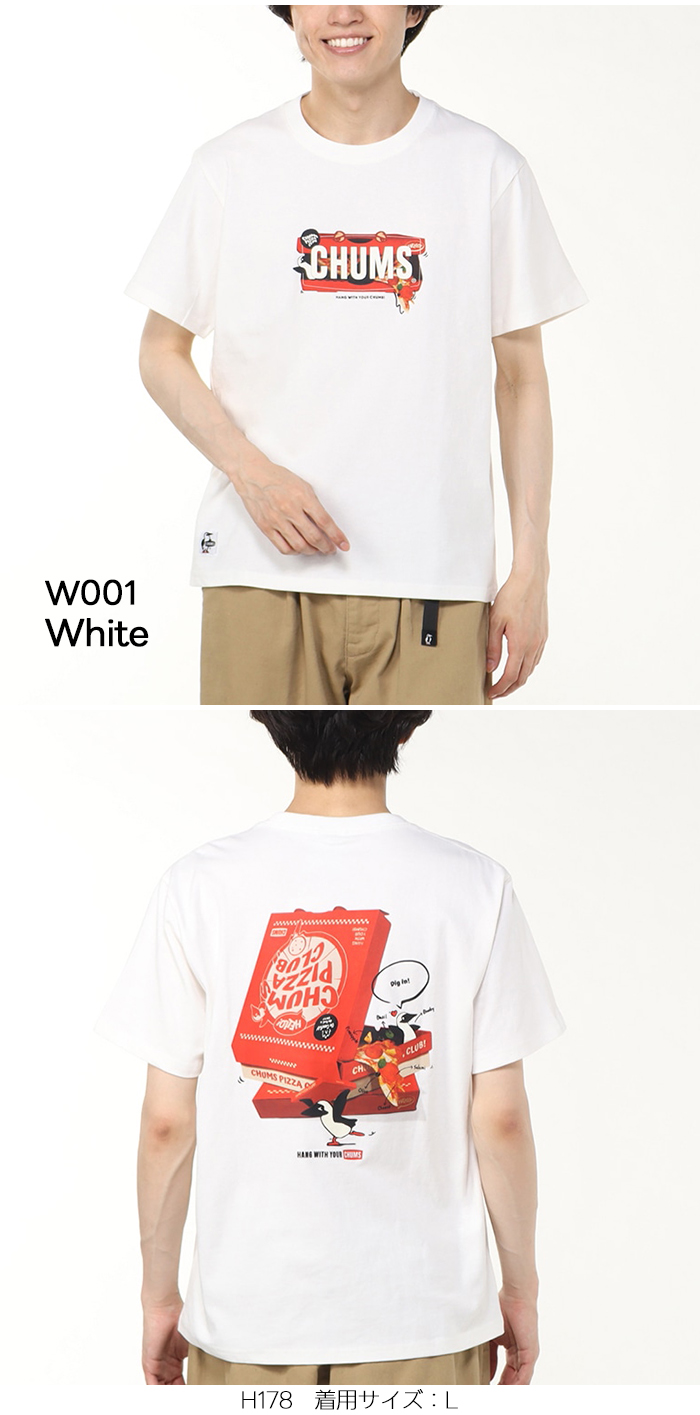 CHUMS（チャムス） Tシャツ メンズ 半袖 Tシャツ ピザ グラフィック