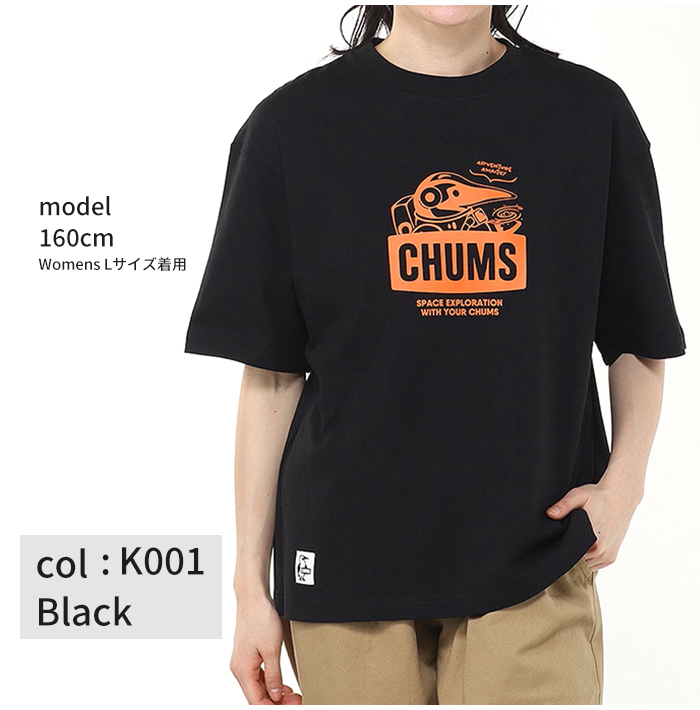 CHUMS チャムス トップス Tシャツ 半袖Tシャツ スペースブービーTシャツ レディース オーバーサイズ USAコットン100％ CH11-2545 CHUMS チャムス Tシャツ スペースブービーTシャツ オーバー