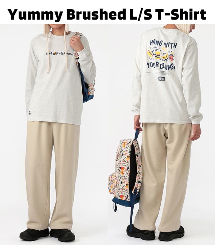 CHUMS（チャムス） メンズ 長袖 Tシャツ ヤミーブラッシュド CHUMS