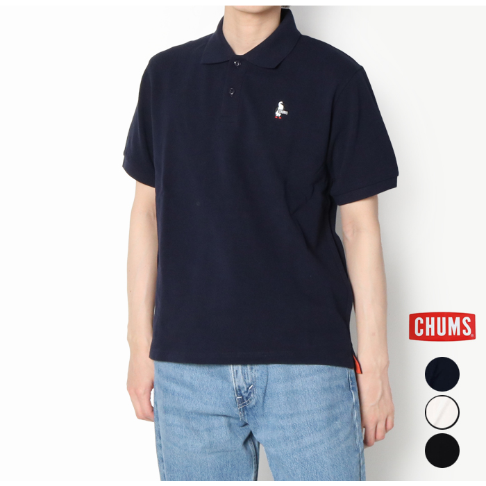 CHUMS チャムス ブービー ポロシャツ CH02-1190 メンズ 半袖 半袖ポロ ブラック ホ...