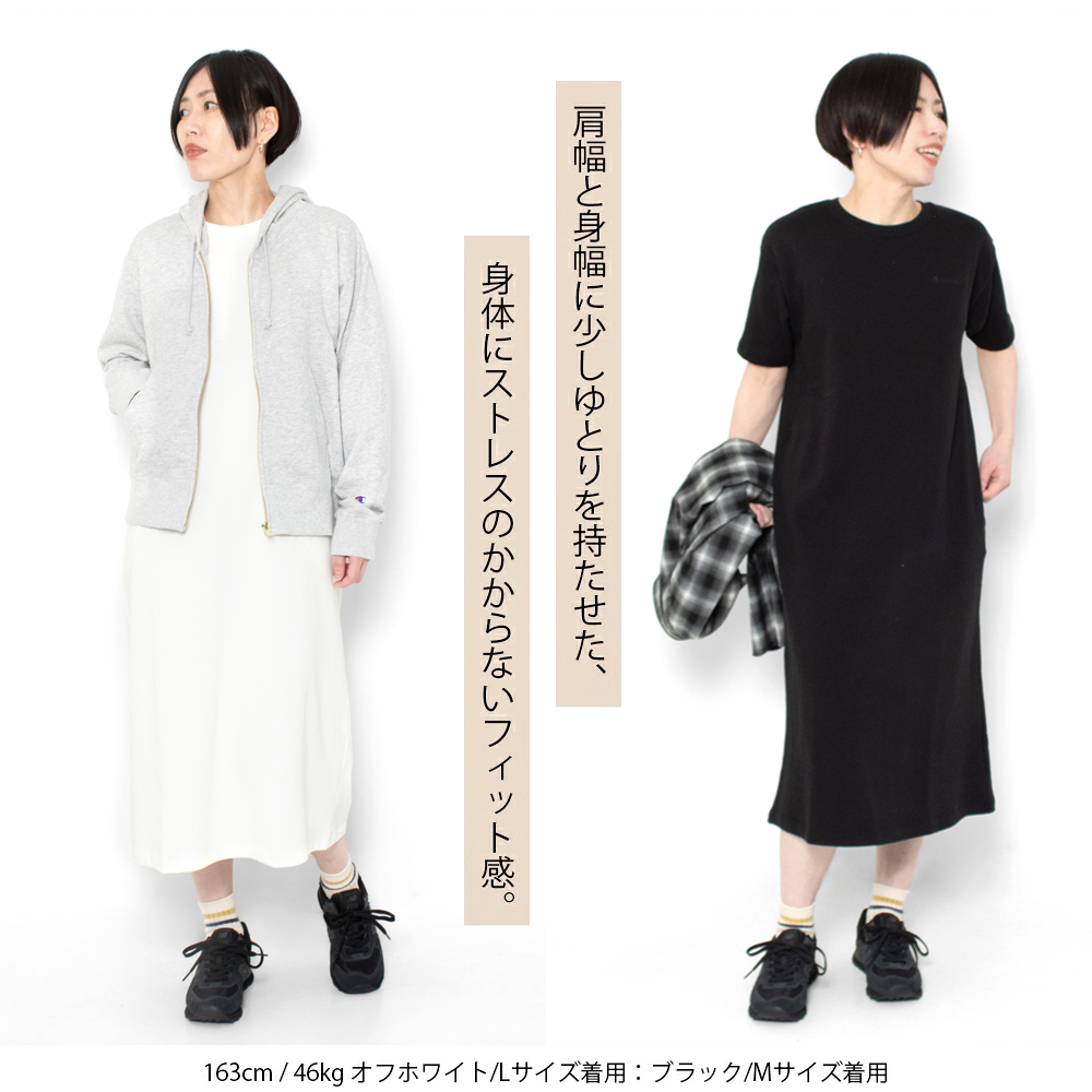 ワンピース 服 半袖 レディース チャンピオン...の詳細画像2