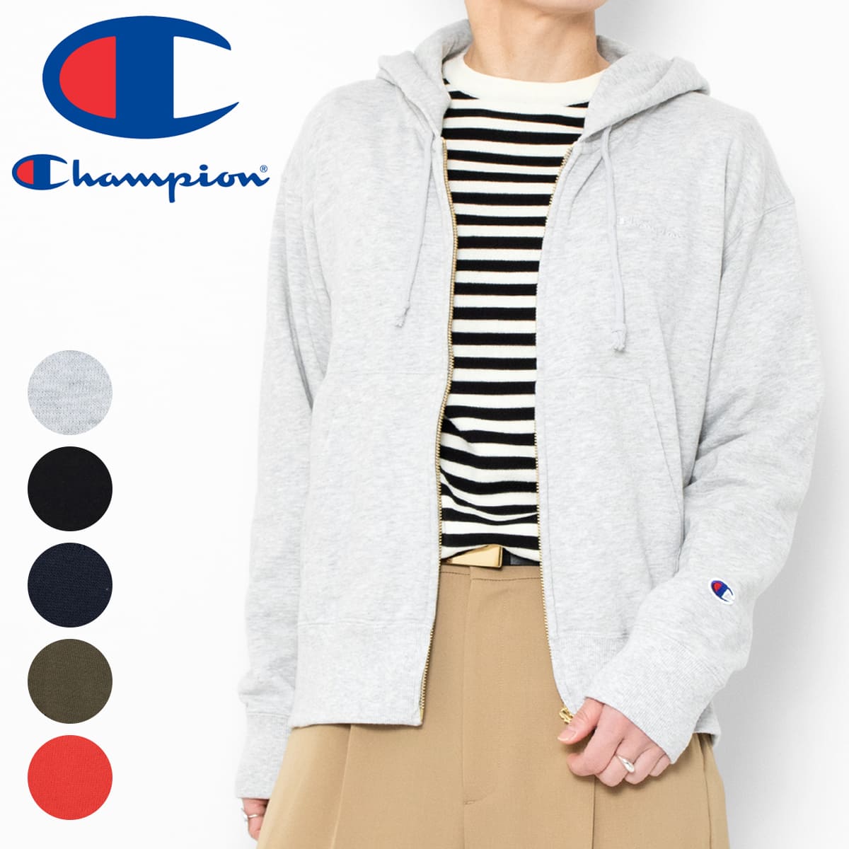 Champion（チャンピオン） ジップパーカー レディース パーカー ジップ