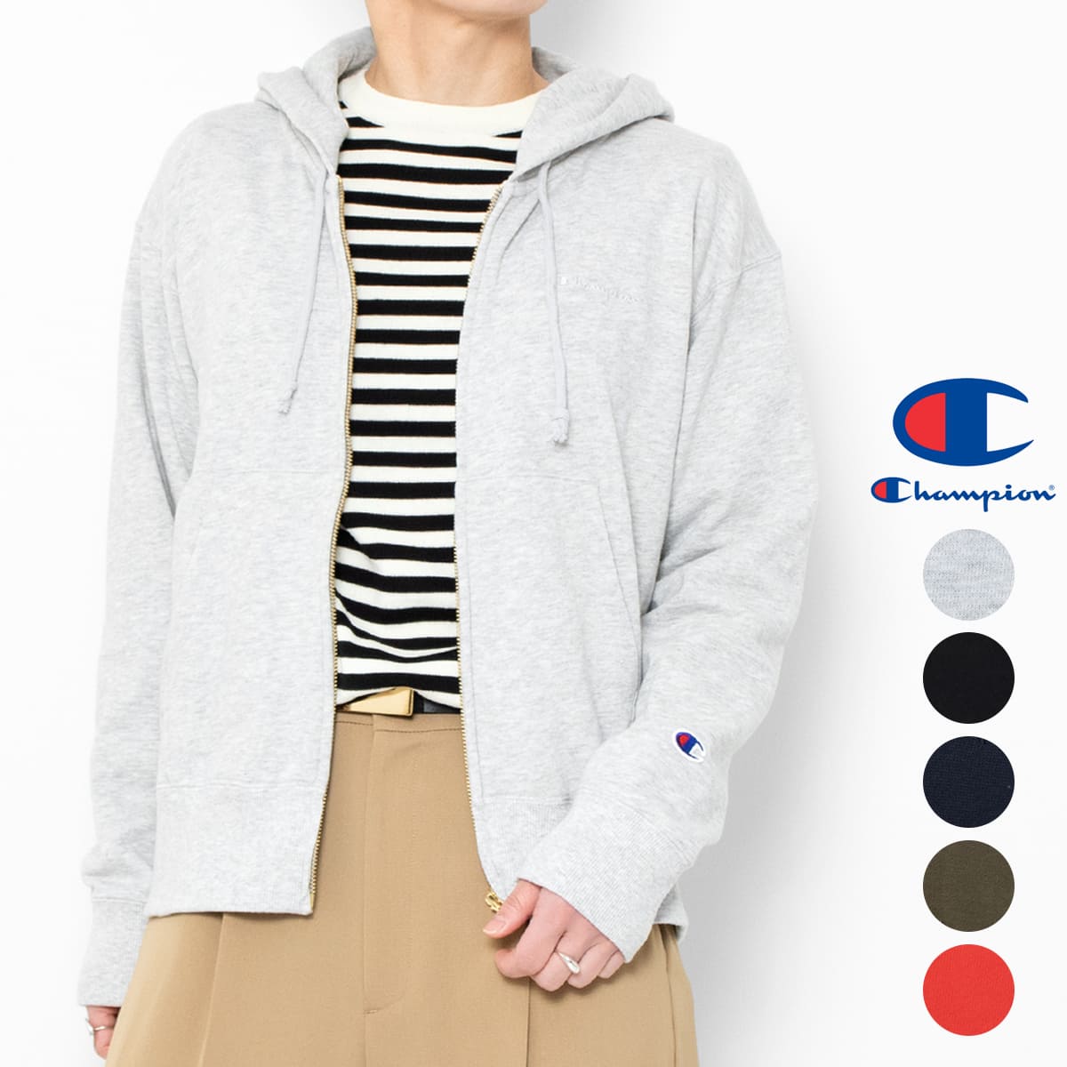 Champion（チャンピオン） ジップパーカー レディース パーカー ジップ